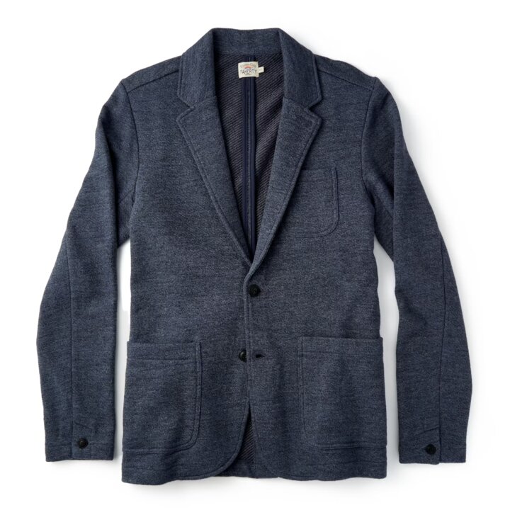 Faherty Inlet Knit Blazer - Deep Navy Melange